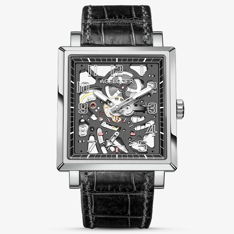 Agelocer Codex Men's Double Skeleton Mechanical Watch