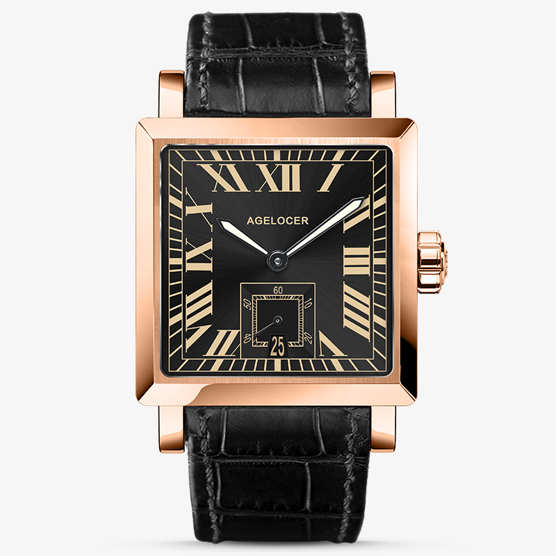 Agelocer Codex Men's Square Automatic Mechanical Watch